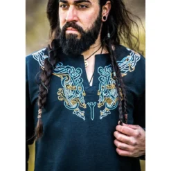 Mittelalter Wikinger Tunika Snorri schwarz
