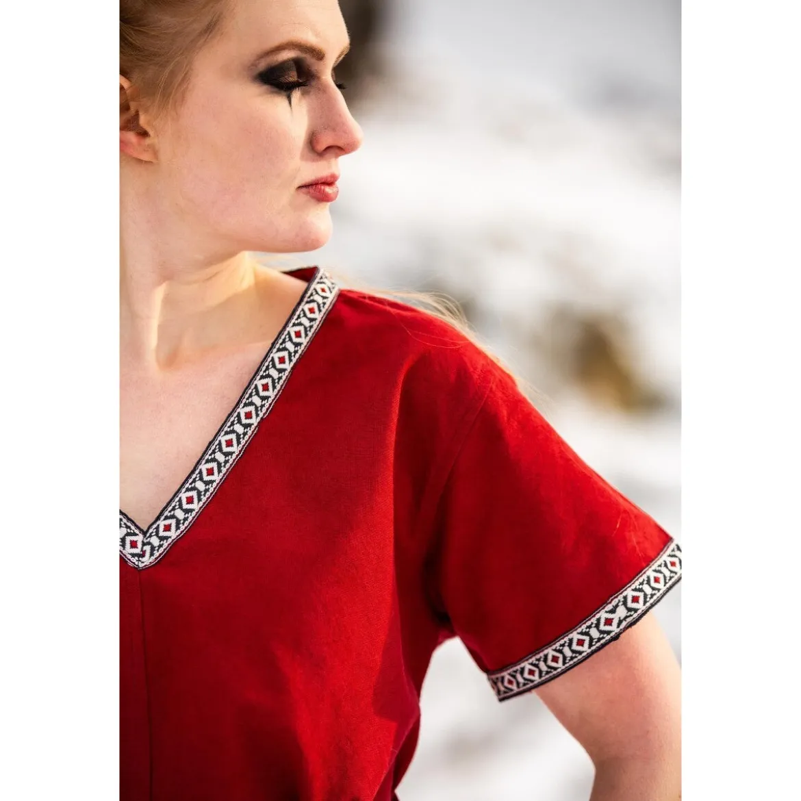 Mittelalter Wikinger Tunika Matilda rot