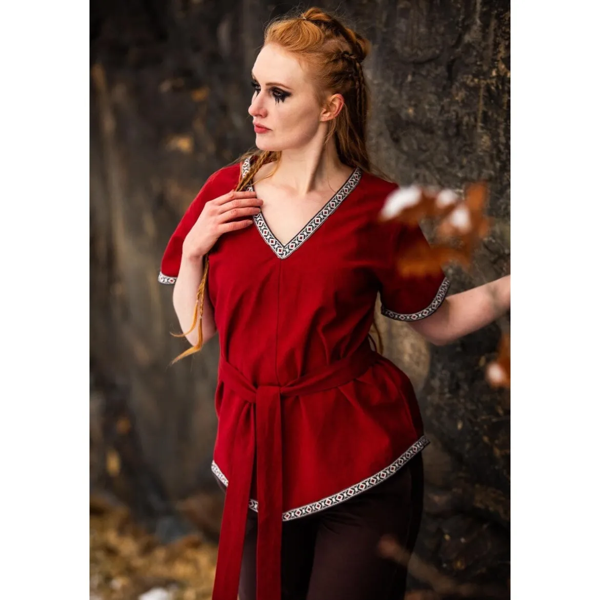 Mittelalter Wikinger Tunika Matilda rot