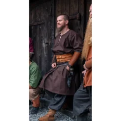 Mittelalter Wikinger Wolltunika Olvisson braun