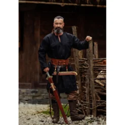 Mittelalter Wikinger Wolltunika Olvisson schwarz