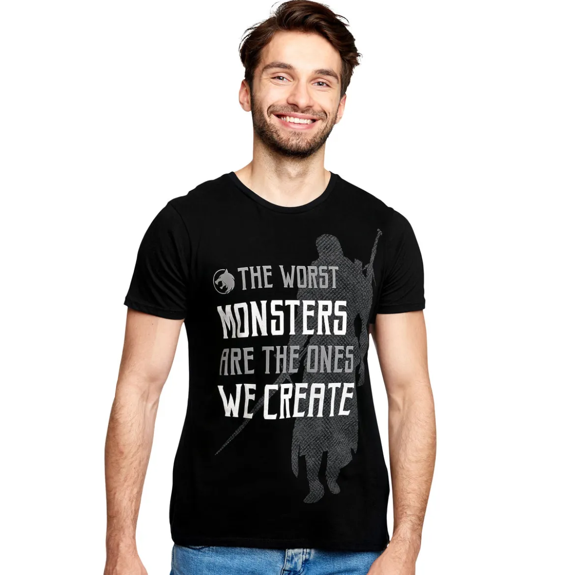 Monsters We Create T-Shirt für Witcher Fans schwarz