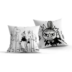 Moomin Dekokissen black & white 40 x 40 cm