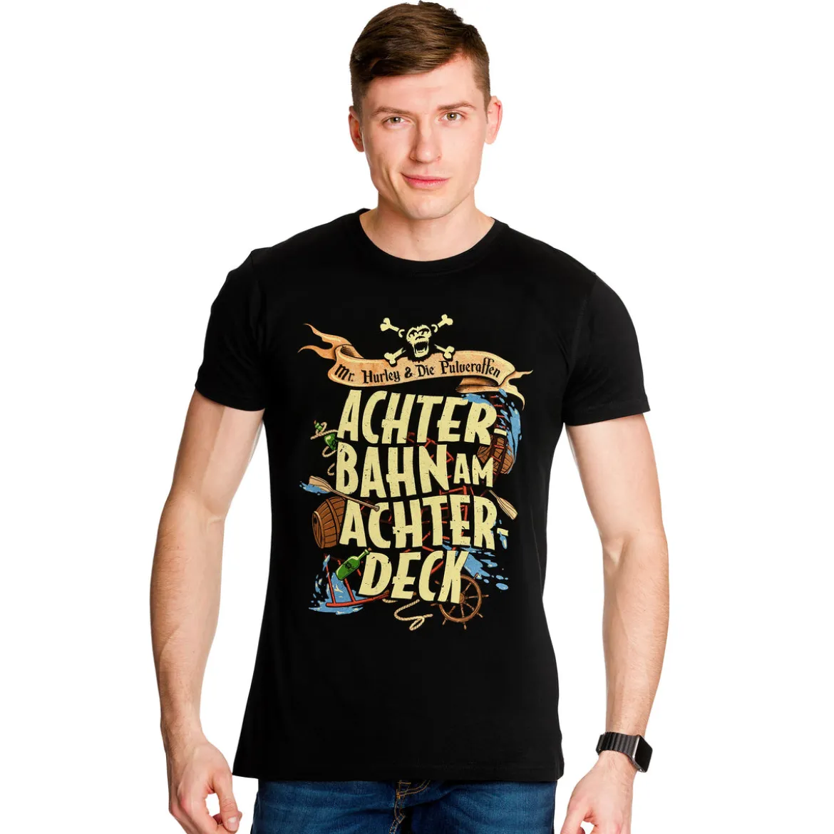 Mr. Hurley & Die Pulveraffen - Achterbahn T-Shirt schwarz