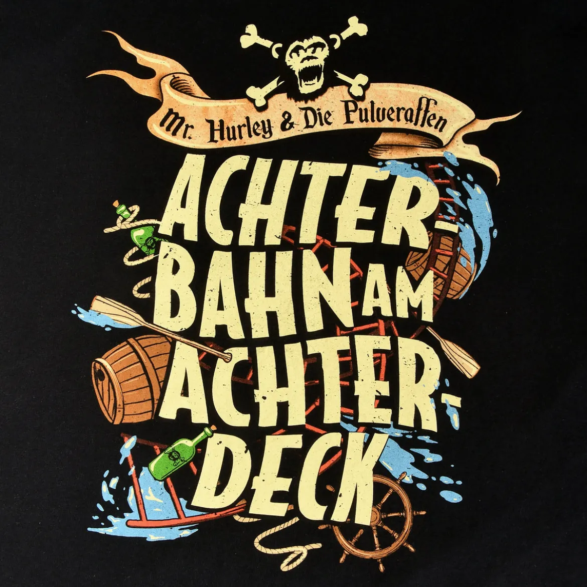 Mr. Hurley & Die Pulveraffen - Achterbahn T-Shirt schwarz