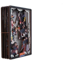 Naruto - Combat Wooden Theatre 3D Bilderrahmen Modell Bausatz Holz