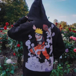 Naruto Oversize Hoodie schwarz