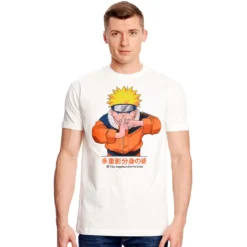 Naruto Uzumaki Kage Bunshin no Jutsu T-Shirt weiß