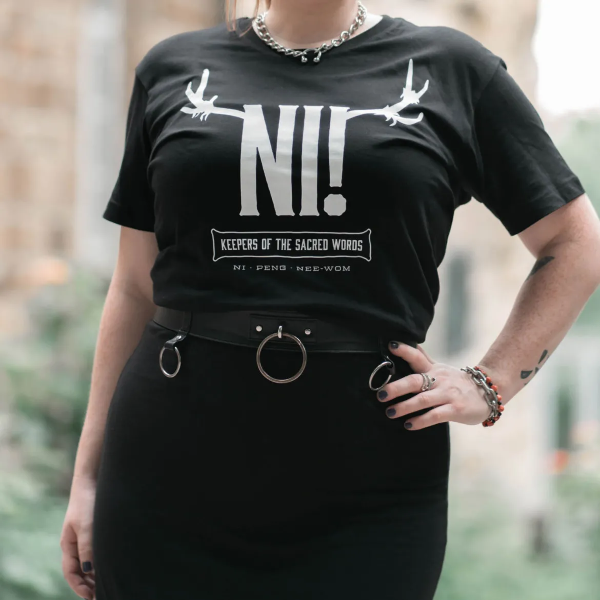 Ni! T-Shirt für Monty Python Fans schwarz