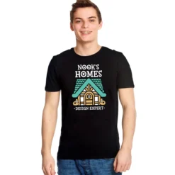 Nook's Homes T-Shirt für Animal Crossing Fans schwarz