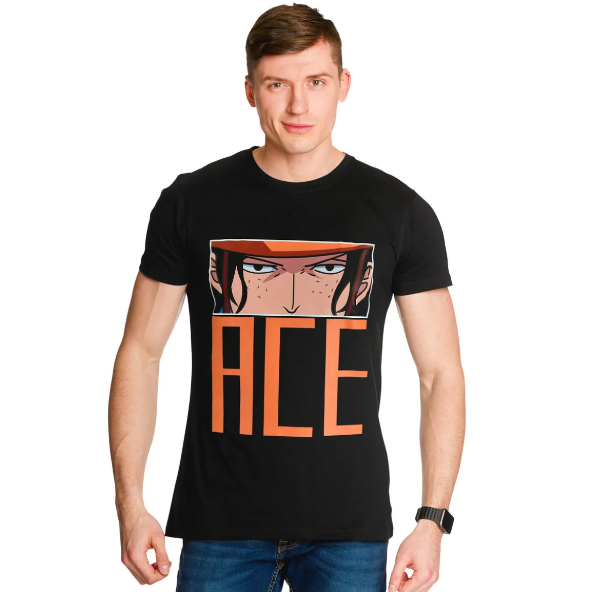 One Piece - Ace Eyes T-Shirt schwarz