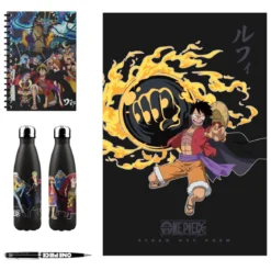 One Piece Aluminiumflasche, Notizbuch, Decke, Stift