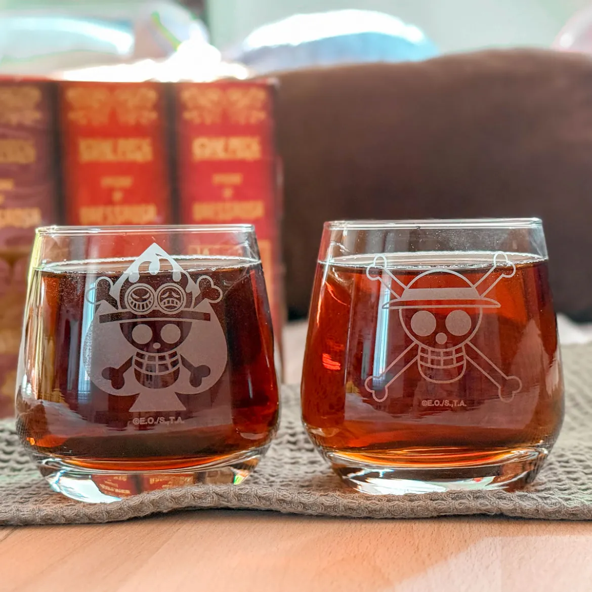 One Piece - Luffy & Ace Gläser 2er Set