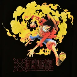 One Piece - Luffy Attacke T-Shirt schwarz