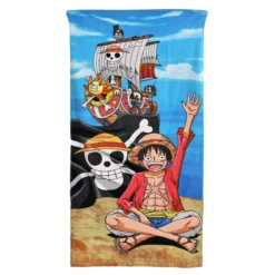 One Piece - Luffy & Thousand Sunny Badetuch