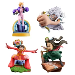 One Piece Petitrama PVC Mini-Statue Logbox Re Birth Egghead Set 9 cm