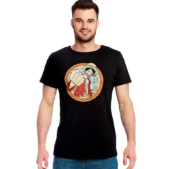 One Piece - Ruffy Map T-Shirt schwarz