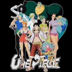 One Piece - Ruffy mit Strohhutbande T-Shirt schwarz