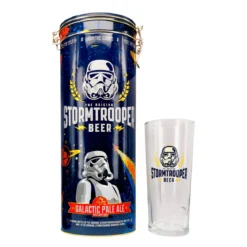 Original Stormtrooper Dose mit Glas Set für Star Wars Fans
