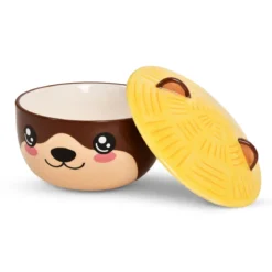 Otter Kawaii Schale mit Deckel für Anime Fans