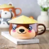 Otter Kawaii Tasse mit Deckel für Anime Fans