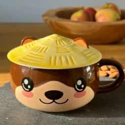Otter Kawaii Tasse mit Deckel für Anime Fans