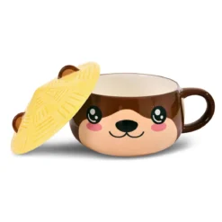 Otter Kawaii Tasse mit Deckel für Anime Fans