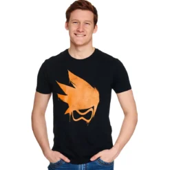 Overwatch - Tracer Spray Logo T-Shirt schwarz