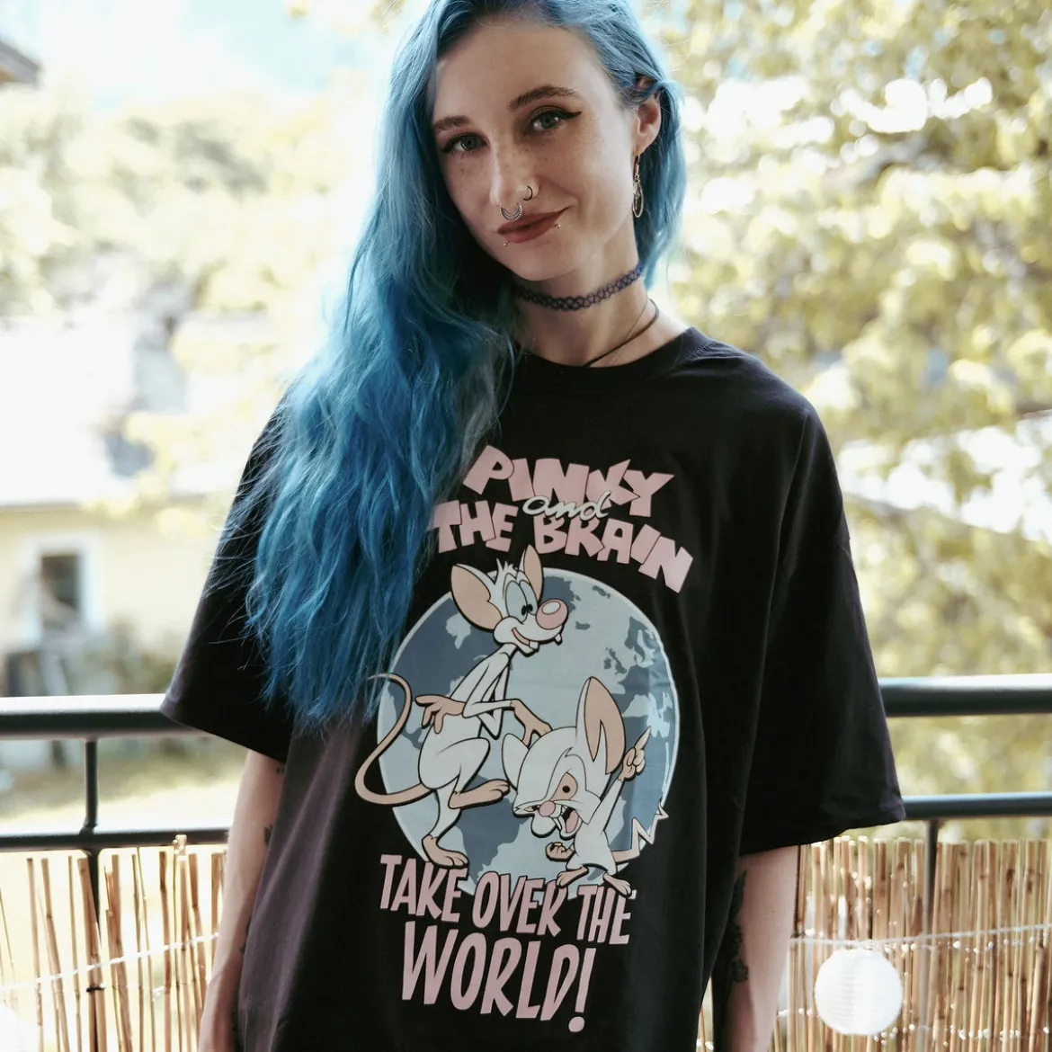 Pinky und der Brain - Take Over The World T-Shirt schwarz