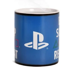 PlayStation - Eat Sleep Repeat Thermoeffekt Tasse