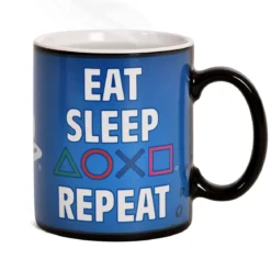 PlayStation - Eat Sleep Repeat Thermoeffekt Tasse
