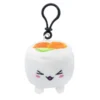 Plushi Plüschfigur mit Schlüsselanhänger Uramaki Sushi mit Lachs 7 cm