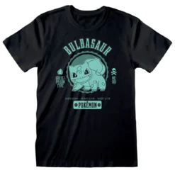 Pokemon - Bisasam College T-Shirt schwarz