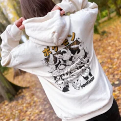 Pokemon - Evoli Evolution Katakana Hoodie