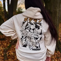 Pokemon - Evoli Evolution Katakana Hoodie