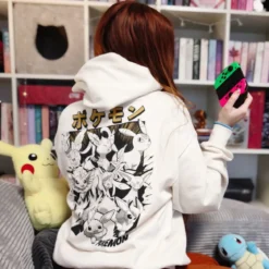 Pokemon - Evoli Evolution Katakana Hoodie