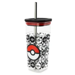 Pokemon - Pokeball Becher mit Strohhalm