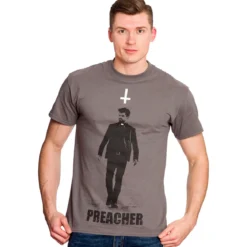 Preacher - Jesse Custer T-Shirt grau