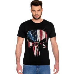 Punisher - American Skull T-Shirt schwarz