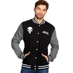 Punisher - Skull College Jacke schwarz-grau
