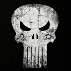 Punisher - Skull Distress Logo T-Shirt schwarz