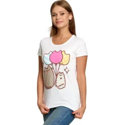 Pusheen - Balloons T-Shirt Damen weiß