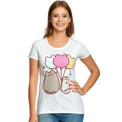 Pusheen - Balloons T-Shirt Damen weiß