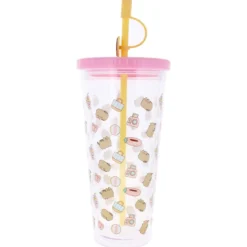 Pusheen Becher mit Strohhalm 700 ml
