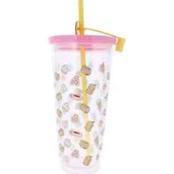 Pusheen Becher mit Strohhalm 700 ml
