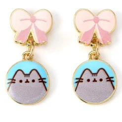 Pusheen Drop Ohrringe Pink Bows