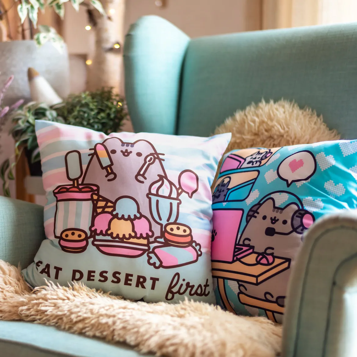 Pusheen - Eat Dessert First Kissen