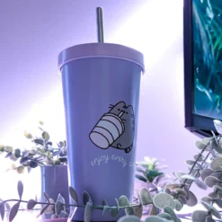 Pusheen - Enjoy Every Day Trinkbecher mit Strohhalm