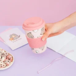 Pusheen Keramikbecher mit Deckel 400 ml