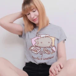 Pusheen - Purrfect Weekend Damen T-Shirt grau